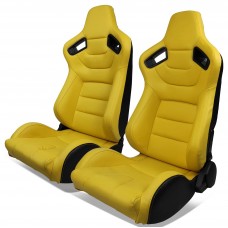 Jiabeir 1053 Yellow Universal Vehicle Slider Simulator Gaming Station Adjustable Sim Bucket Racing Seats