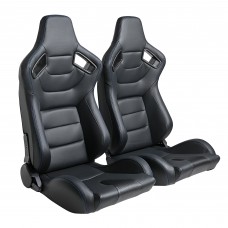 Jiabeir Universal Reclinable Black Pvc Carbon Look Leather Bucket Racing Seats 1054 Series