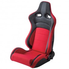 Red Sports Car Seat Adjustable Cloth And Pvc Racing Seat With Single Adjustor Jbr1064 Car Seat