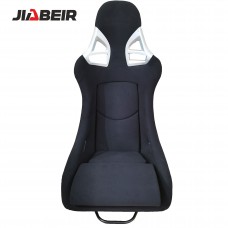 Jbr1072b Universal Slider Black Fiber Glass Back Bucket Racing Car Seat