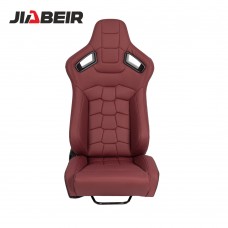 Jiabeir 1074 Series Universal Reclinable Dark Red Pvc Carbon Look Leather Bucket Racing Seats