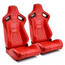 Jiabeir 1087 Red Special Stitching Universal High Quality Leather Car Simulator Gaming Adjustable Sim Bucket Racing Seats