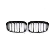 Shiny Black Single slat Abs Car Grille Mesh Front Grills For 1series F20