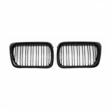 Glossy black E36 Double Line ABS Car Grille for BMW 3 series 1996-1999 year