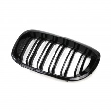 Glossy black E46 Double Line ABS Car Grille for BMW 3 series 2002-2004 year