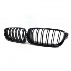 Glossy Black F30 Double Line ABS Car Front Grille for BMW 3 series 2012-2019 year