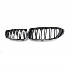 Glossy Black F32 Double Line ABS Car Front Grille Car grille for BMW 4 series 2013-2021year