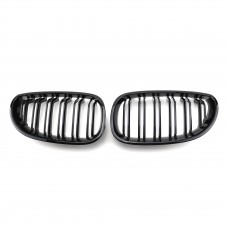 Glossy Black E60 Double Line ABS Car Front Grille Car grille for BMW 5 series 2004-2009 year