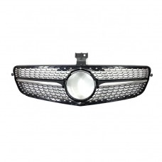 Решетка Радиатора для Mercedes-Benz C-Class W204 2007-2014, Черная Abs
