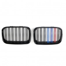 Front Kidney Grill M Color double lines three colours front bumper grille for BMW 3 Series E36 1992