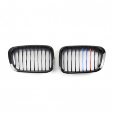 Car Grille Center Mesh Three M-color Hood Front Bumper Kidney Racing Grille Grill  For Bmw 3 series E46 1997-2001