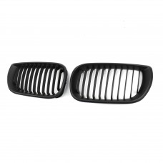 Front Bumper Hood Kidney Grille Matte black Single Slat Line Front Grille Kidney grill For Bmw 3 series E46 2002 2003 2004