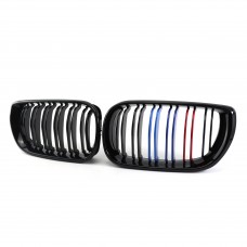 Automotive parts front grill facelift double lines three colours front bumper grille For Bmw 3 series E46 2002 2003 2004