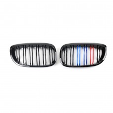 Front bumper grill 2 Door Three Color double slat line grille for BMW 3 Series E46 2002-2004