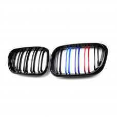 M Color Front Grill CoIorfuI E53 Double Line ABS Car Front Grille For Bmw X5 E53 1999-2003