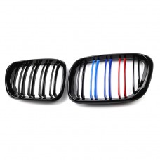 M Color Front Grill CoIorfuI E53 Double Line ABS Car Front Grille For Bmw X5/X6 E53 1999 2000 2001 2002 2003