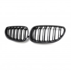 Front Bumper Grille Modified Car Spare Parts ABS Black Carbon Fiber Front Kidney Grilles Grill For BMW 5 Series E60 2004-2009