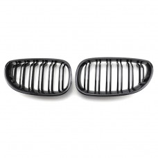 Double Slat Carbon fiber Front Kidney Grill Replacement Grille For Bmw 5 series E60 2004-2009