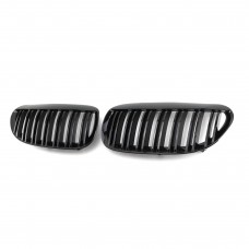 Front Bumper Kidney Grill Grille Mesh Car styling Dual Slat Glossy Black ABS Grille For Bmw 6 series E63 2002-2007