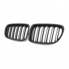 Matte Black Front Kidney Grill Grille Double Slat Car Bumper Grille For BMW X1 E84 2012-2016