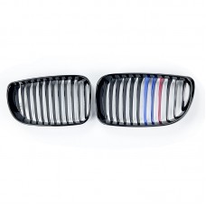 Racing Bumper Grill Car Body Parts Accessories M Color Single Slat Grill Front Kidney Grille for BMW 1 Series E87 2008-2014