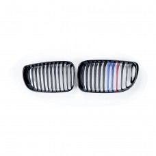 M Color ABS Single Slat Car Front Bumper Kidney Mesh Grille Grill for BMW 1 Series E87 2008-2014