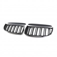 Car Front Bumper Grille Matte black Double Slat Line Front Grille Kidney grille For Bmw 3 Series E90 2005 2006 2007