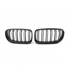 Matte black Double Slat Line Front Grille Kidney grill For Bmw 3 series E90 2008-2011