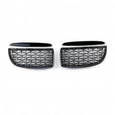 Front Hood Grills front bumper grille diamond meteor style grille For Bmw 3 series E90 2005 2006 2007