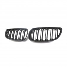 Matte black Double Slat Line Front Grille Kidney grill For Bmw 3 series E92 2006 2007 2008 2009