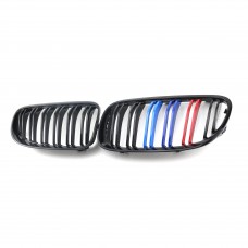 M Style ABS Auto Car Grille Three color Double Slat Line Front Grille Kidney grill For Bmw 3 series E92 2010-2013