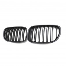 Car front grille ABS material matte black Double Slats Bumper Grilles Upgrade Hood Grills For Bmw 7 series F01 2008-2012