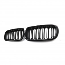 Front Kidney Sport Grille Matte black Double Slat Line Front Grille Kidney grill For Bmw X5 F15 2015-2019