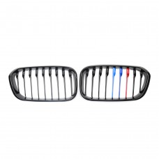 M color Kidney Grill Single Slat Line Front Bumper grille for BMW 1 Series F20 2015-2018