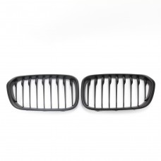 Single Slat Line Front Bumper Grille Wholesale Matte Black Single Slat Grill Front Mesh Grille for BMW 1 Series F20 2015-2018