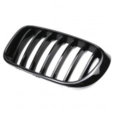 SINGLE SLAT GLOSS BLACK GRILLE Front Kidney Grill Grille For Bmw X3/X4 F25 2010-2013