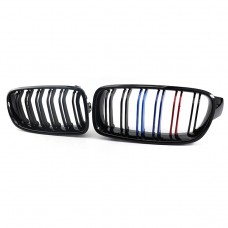 ABS M Color Double Slat Car Front Bumper Grill Center Mesh Grille Grill For Bmw 3 series F30 2012-2019