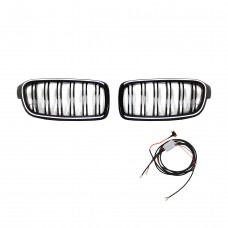 Wholesale Front Kidney Grille Double Slats LED Gloss Black Grills Grill For Bmw 3 series F30 2012-2019