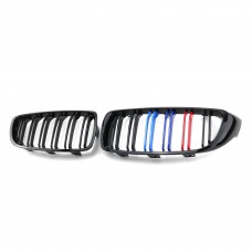 Dual Line Kidney Front Grille Car Front Bumper Body Parts ABS M Color Front Grille for BMW 4 series F32 2013-2020