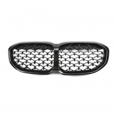 Car front grille accessories Diamond Gloss Black front bumper mesh grille For Bmw 1series F40 2020-