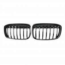 Front Racing Grill Auto parts ABS glossy black grill single slat grills For Bmw X1 F48 2015-2019