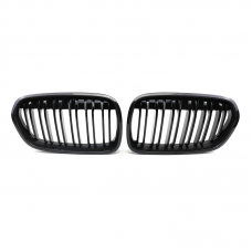 Carbon Fiber Double Slat Car Front Bumper Kidney Grille Grill For Bmw 1series F52 2017-2020