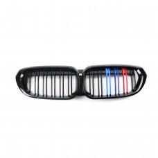 Front bumper Grille M colour ABS Front Grille Three colour double slats front kidney grill For Bmw 1series F52 2021-