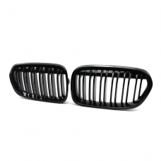 Dual Slat ABS Glossy Black Front Bumper Kidney Grille Replace Bumper Grill For Bmw 1series F52 2016-2020