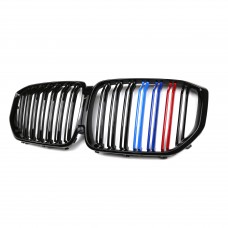 Car kidney grill Tricolor Front Grille Body Accessories Upgrade Double Slat three color Racing Bumper Grill For Bmw X5 G05 2019-