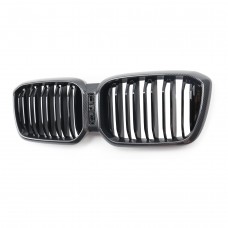 Front Bumper Kidney Grill double slat Center Mesh Carbon fiber front grille For Bmw iX3 G08 2021