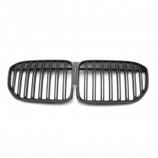 Matte black Double Slat Line Front Grille Kidney grill For Bmw 7 series G11 2020-