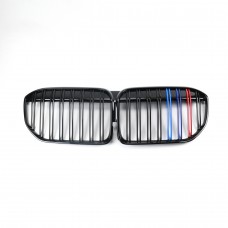 G11 facelift grille Double trip upgrade Thr-color front bumper grille for BMW 7 Series G11 2020 -