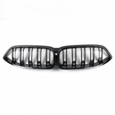 Front Car Grills Gloss Black Double Slat Center Grille Front Bumper Kidney Grill for BMW 8 series G15 2023