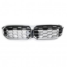 Front Bumper Grille Sliver Diamond style Grill Upgrade Diamond Front Grille For BMW 3 Series G28 2023